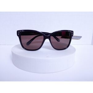 Foster Grant UN1018 Annalise Dark Purple Rhinestone Accent Polarized Sunglasses